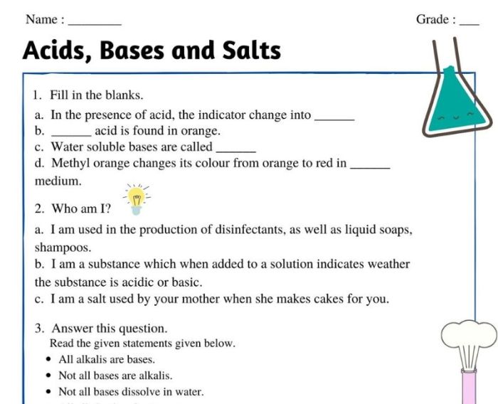 Acids bases and salts worksheet